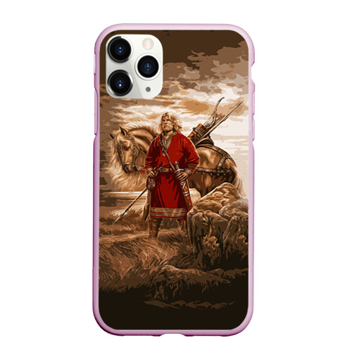 Чехол для iPhone 11 Pro Max матовый Русь, цвет розовый