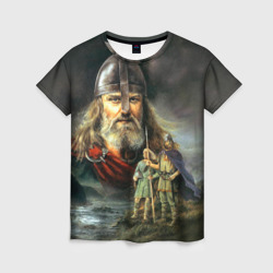 Женская футболка 3D Богатырь славянский