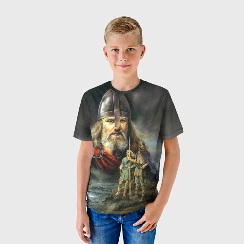 Детская футболка 3D Богатырь славянский, цвет 3D печать - фото 3