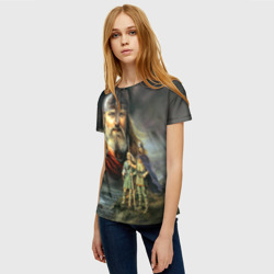 Женская футболка 3D Богатырь славянский - фото 2