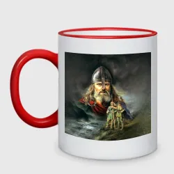 Кружка двухцветная Богатырь славянский