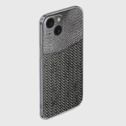 Чехол для iPhone 15 силиконовый с защитой камеры Кольчуга с горловиной - фото 2