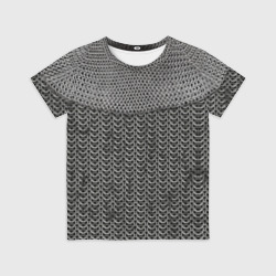 Детская футболка 3D Кольчуга с горловиной