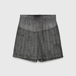 Детские спортивные шорты 3D Кольчуга с горловиной