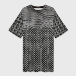 Кольчуга с горловиной – Платье-футболка 3D с принтом купить