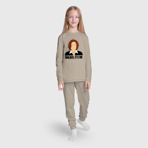 Детская пижама с лонгсливом хлопок Mulder, IT's me, цвет миндальный - фото 5