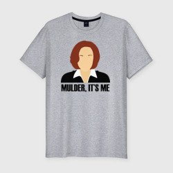Mulder, IT's me – Мужская футболка хлопок Slim с принтом купить