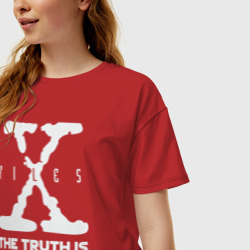 Женская футболка хлопок Oversize X-Files - фото 2