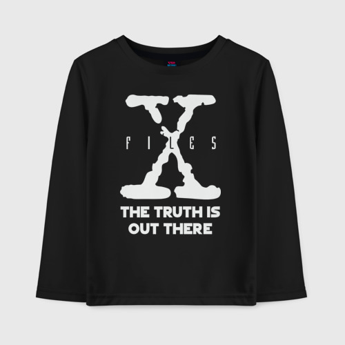 Детский лонгслив хлопок X-Files, цвет черный
