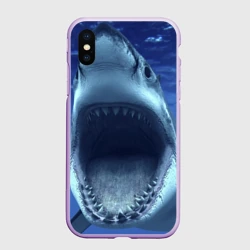 Чехол для iPhone XS Max матовый Белая акула