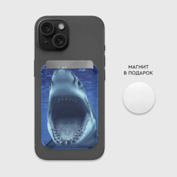 Картхолдер Magsafe магнитный Белая акула - фото 2