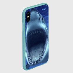 Чехол для iPhone XS Max матовый Белая акула - фото 2
