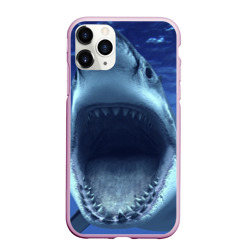 Чехол для iPhone 11 Pro Max матовый Белая акула