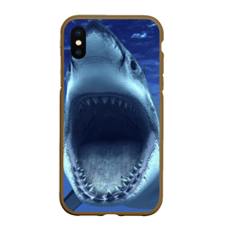 Чехол для iPhone XS Max матовый Белая акула