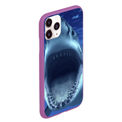 Чехол для iPhone 11 Pro Max матовый Белая акула - фото 2