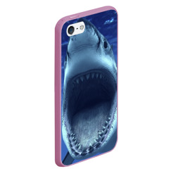 Чехол для iPhone 5/5S матовый Белая акула - фото 2