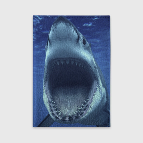 Обложка для автодокументов Белая акула, цвет черный