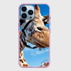 Чехол для iPhone 14 Pro Max Прикольный жираф