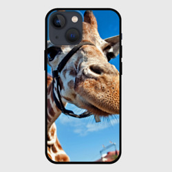 Чехол для iPhone 13 mini Прикольный жираф