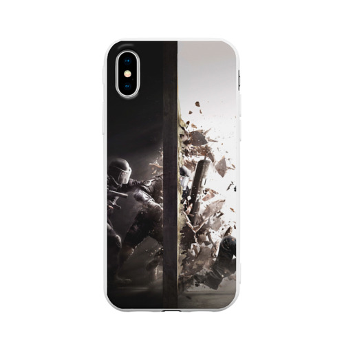 Чехол для Apple iPhone X силиконовый матовый SWAT Фото 01 Чехол для Apple iPhone X силиконовый матовый SWAT Фото 01