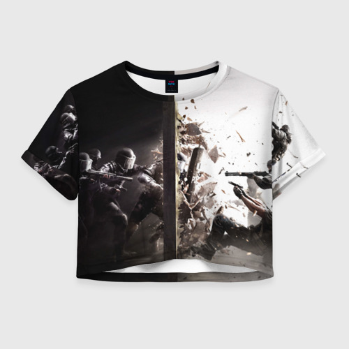 Женская футболка Crop-top 3D SWAT Фото 01 Женская футболка Crop-top 3D SWAT Фото 01