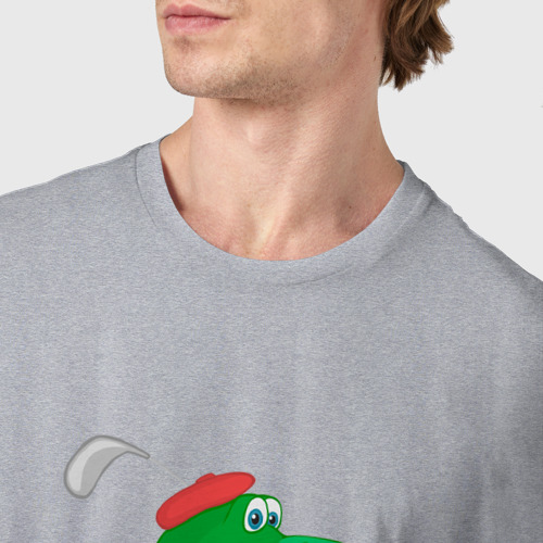 Мужская футболка хлопок Gennadiy Импортозамещение, цвет меланж - фото 6