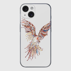 Чехол для iPhone 15 силиконовый с защитой камеры Птица