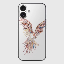 Чехол для iPhone 16 силиконовый с защитой камеры Птица