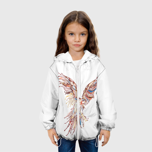 Детская куртка 3D Птица, цвет белый - фото 4
