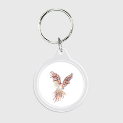 Брелок круглый Птица
