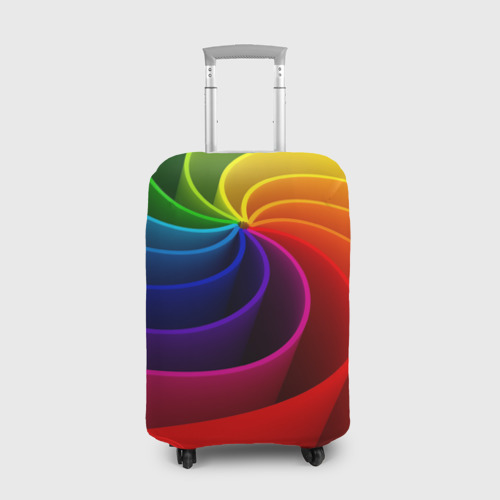 Чехол для чемодана с принтом Радуга цвета, вид спереди №1