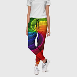 Женские брюки 3D Радуга цвета - фото 2