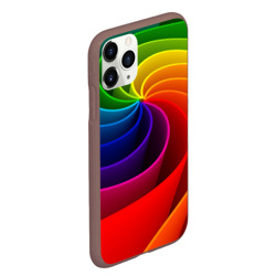 Чехол для iPhone 11 Pro Max матовый Радуга цвета - фото 2