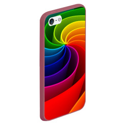 Чехол для iPhone 5/5S матовый Радуга цвета - фото 2