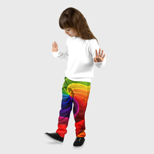 Детские брюки 3D Радуга цвета, цвет 3D печать - фото 3