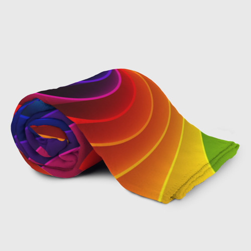 Плед 3D Радуга цвета, цвет 3D (велсофт) - фото 2