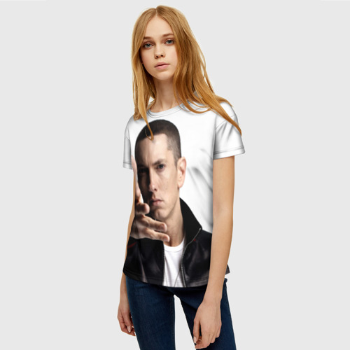 Женская футболка 3D Eminem, цвет 3D печать - фото 3