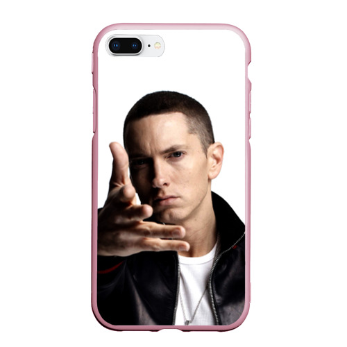 Чехол для iPhone 7Plus/8 Plus матовый Eminem, цвет розовый