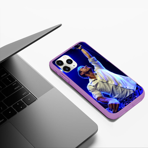 Чехол для iPhone 11 Pro Max матовый Armin Van Buuren, цвет фиолетовый - фото 5