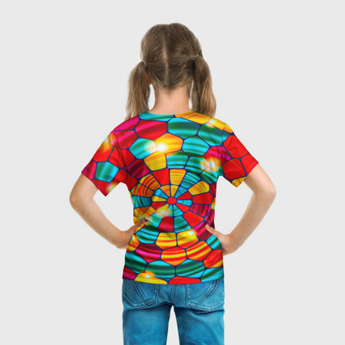 Детская футболка 3D Мозаика, цвет 3D печать - фото 6