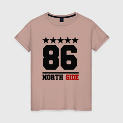 Женская футболка хлопок 86 north side