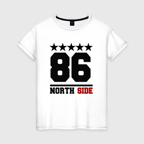 Женская футболка хлопок 86 north side