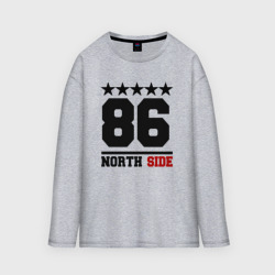 Женский лонгслив oversize хлопок 86 north side