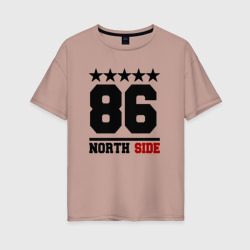 Женская футболка хлопок Oversize 86 north side