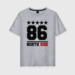 Женская футболка хлопок Oversize 86 north side