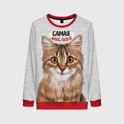 Женский свитшот 3D Самая милая кошечка