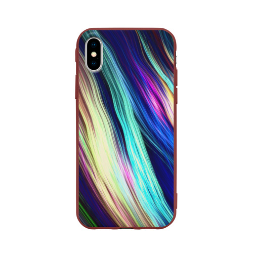 Чехол для Apple iPhone X силиконовый матовый Волокна Фото 01 Чехол для Apple iPhone X силиконовый матовый Волокна Фото 01