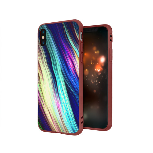 Чехол для Apple iPhone X силиконовый матовый Волокна Фото 01 Чехол для Apple iPhone X силиконовый матовый Волокна Фото 01