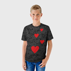 Детская футболка 3D Кружево и сердца - фото 2