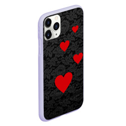 Чехол для iPhone 11 Pro матовый Кружево и сердца - фото 2
